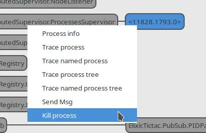 Kill process menu option