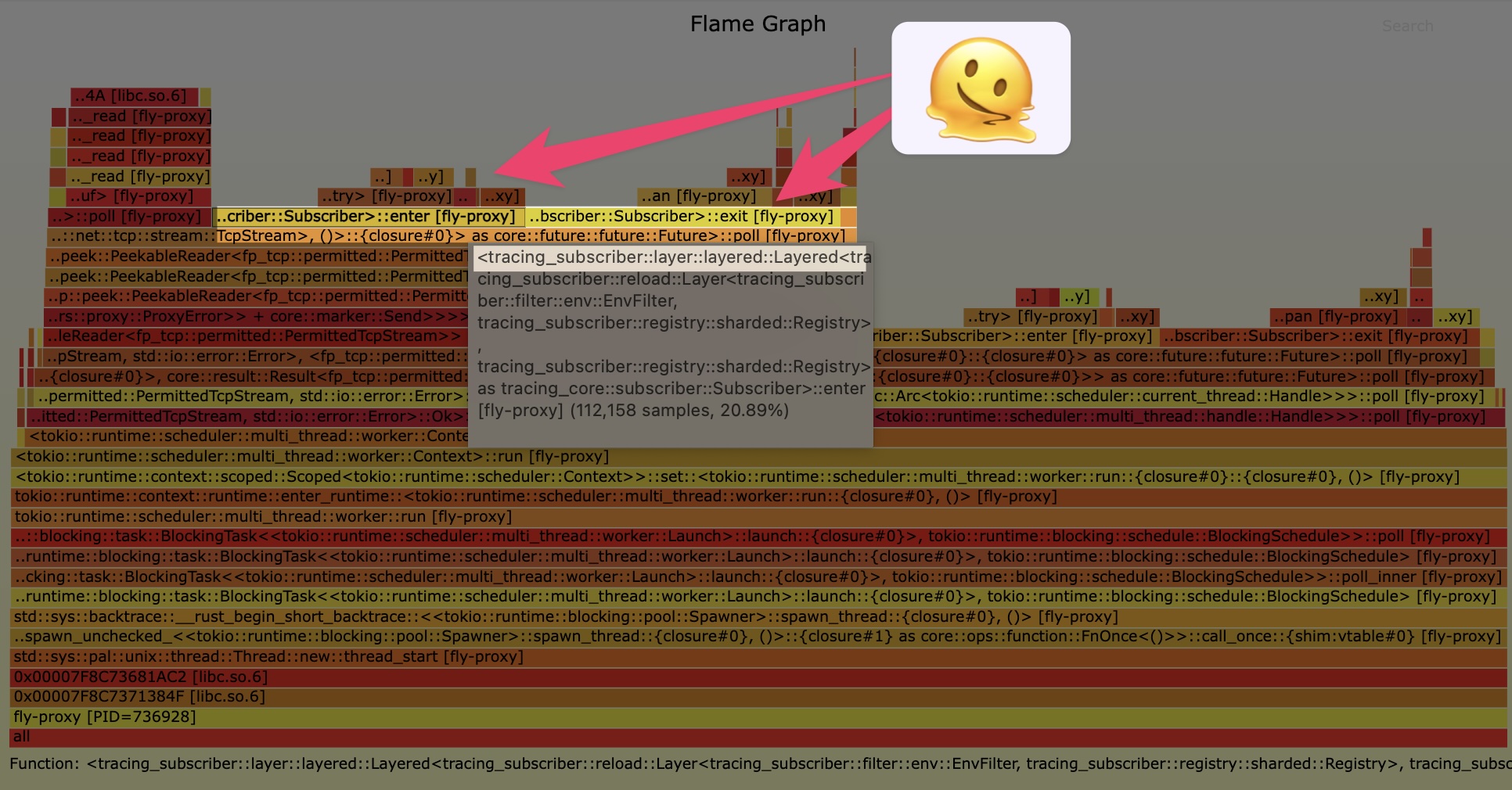 A flamegraph profile, described better in the prose anyways.